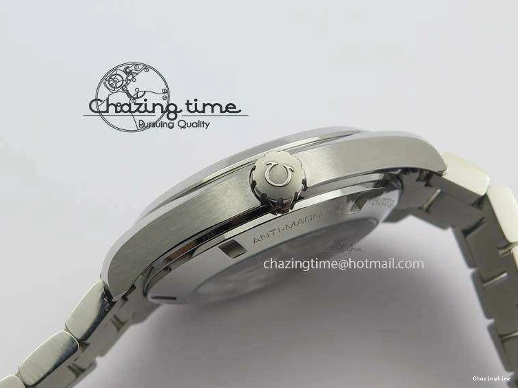 0505 Aqua Terra “James Bond” SS V6F 1:1 Best Edition Blue Textured Dial On SS Bracelet A GoodFit 8202